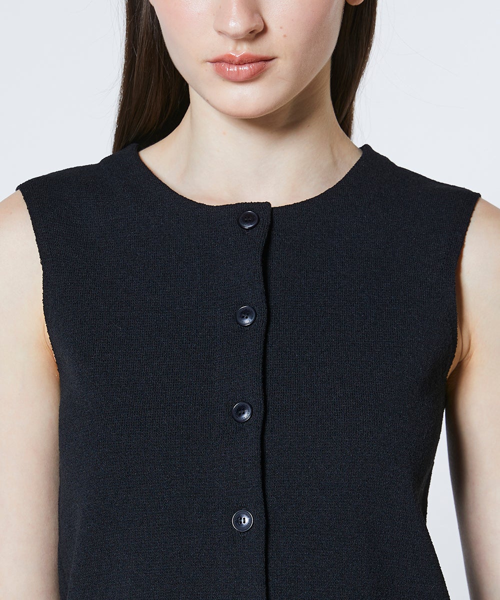 Sov. / ブークレーフロントボタンノースリニット TOPS Night STORE