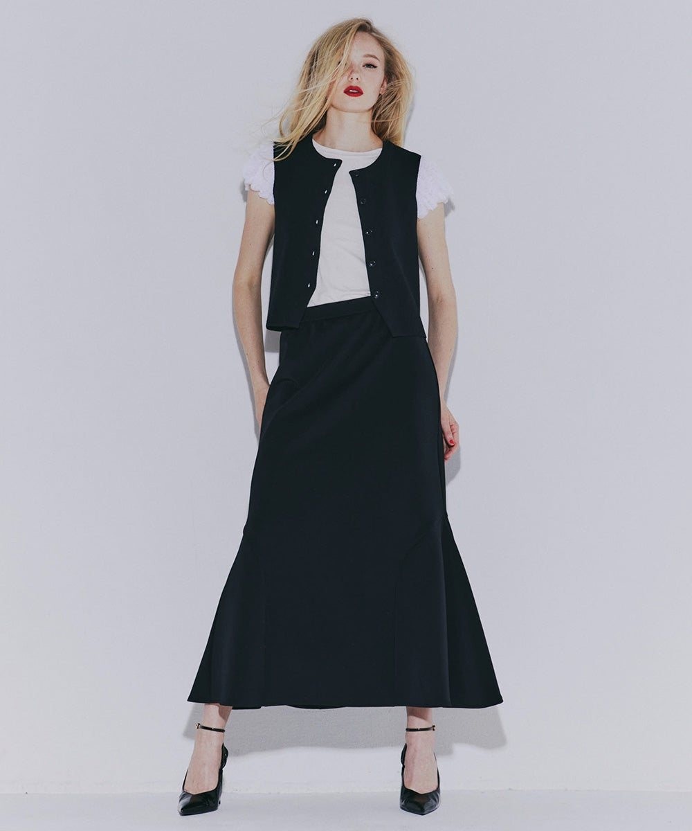 Sov. / ブークレーフロントボタンノースリニット TOPS Night STORE