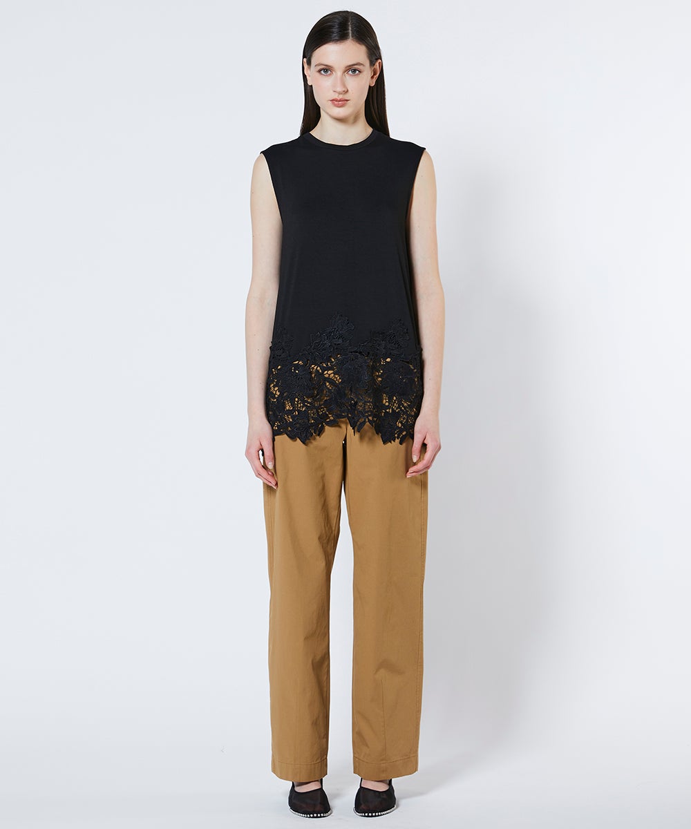sov.double standard レースノースリーブ Sov. / レースドッキングノースリカットソー TOPS Night STORE