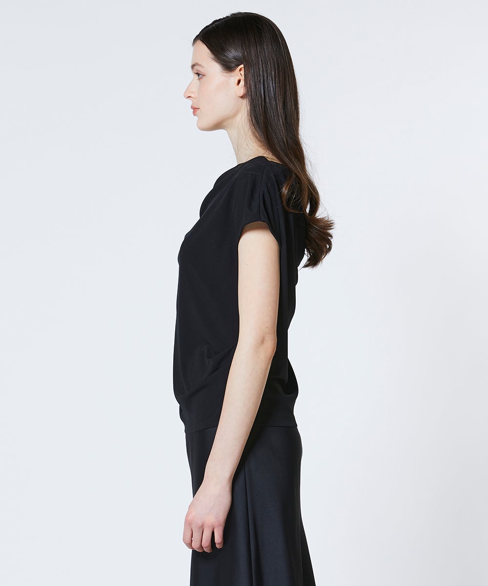【美品】ソブ-Sov.-ドレープシフォンカットソー Sov. / ワンショルダードレープトップス TOPS Night STORE | ダブル