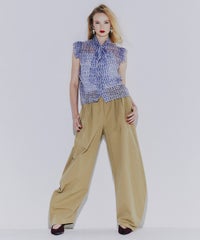 Sov. / ダイヤプリント シフォンボウタイブラウス TOPS Night STORE 