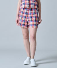 ベージュ×ピンク×ブルー