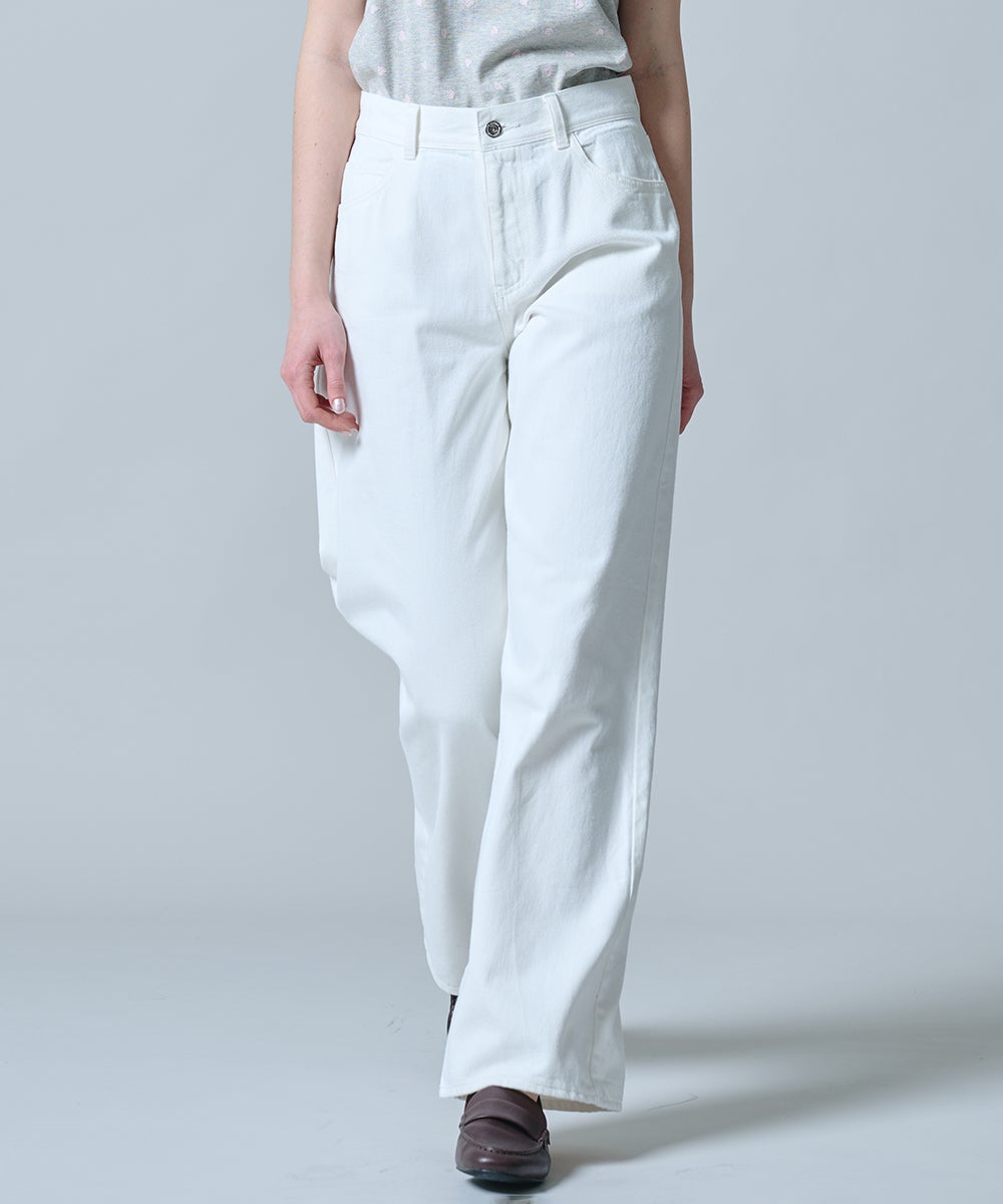 ハーディ ホワイトルースターデカンター DSC / 12oz ワイドホワイトデニムパンツ BOTTOMS Night STORE | ダブル