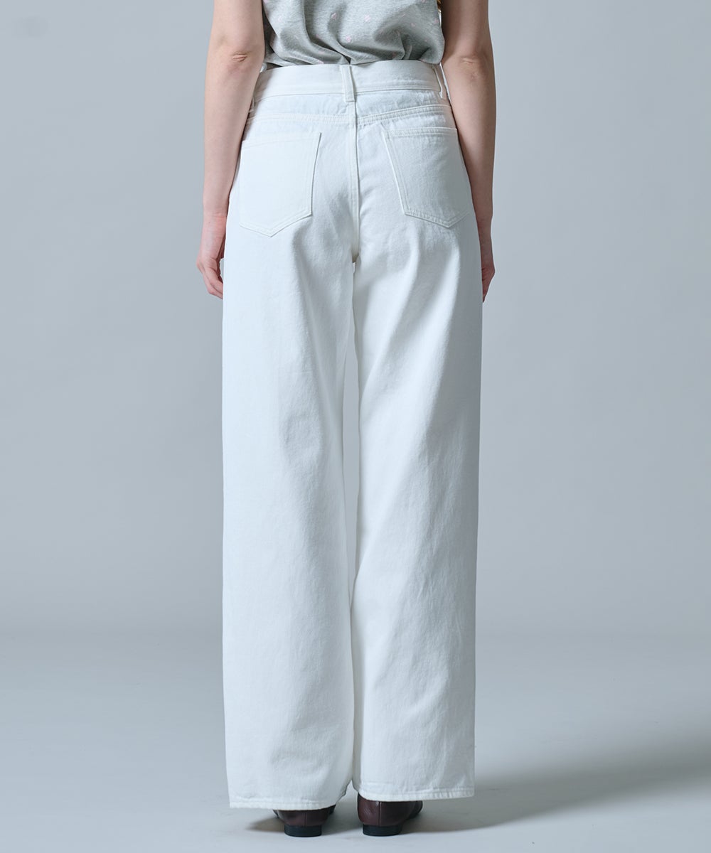 DSC / 12oz ワイドホワイトデニムパンツ BOTTOMS Night STORE | ダブル