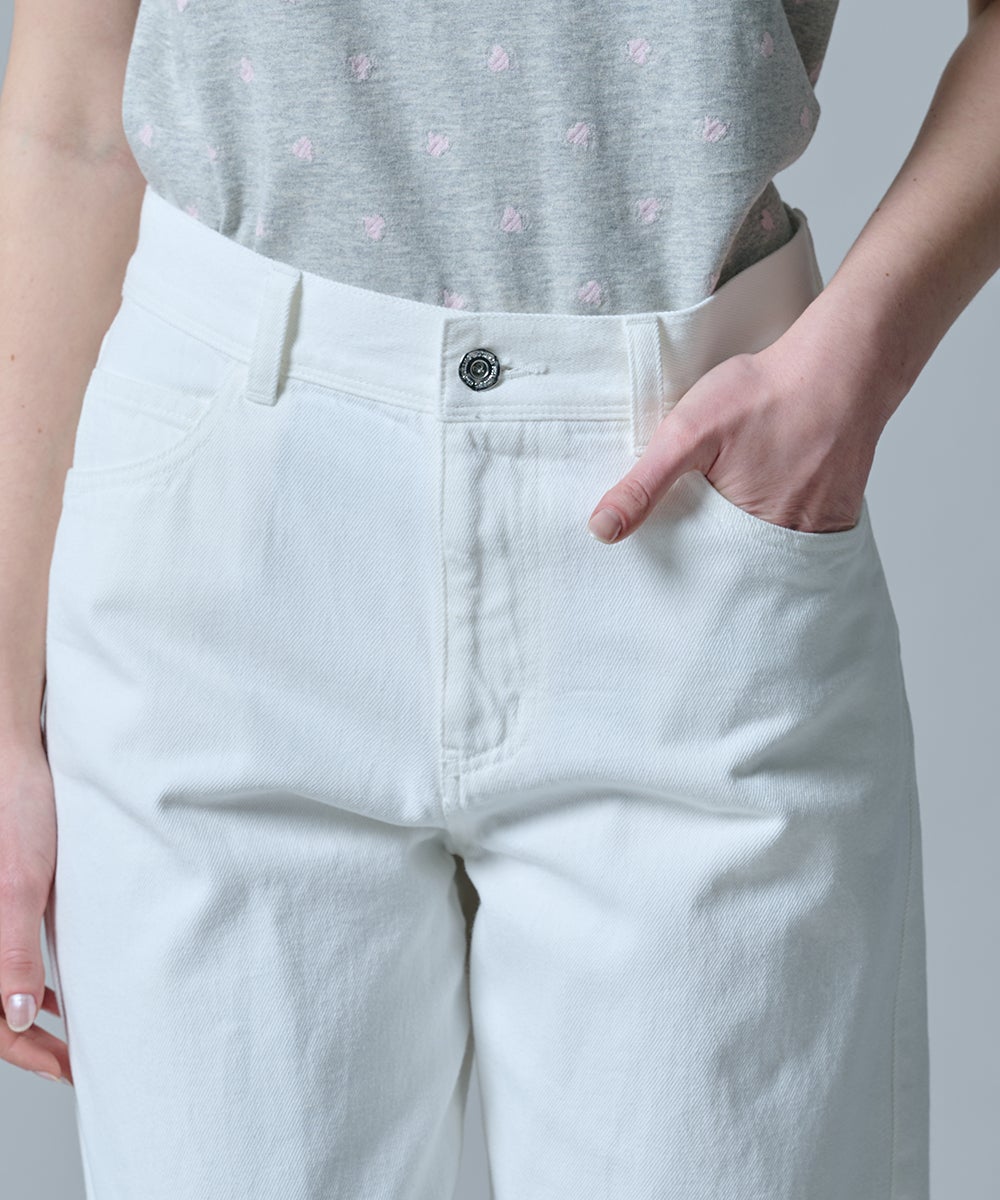 DSC / 12oz ワイドホワイトデニムパンツ BOTTOMS Night STORE | ダブル