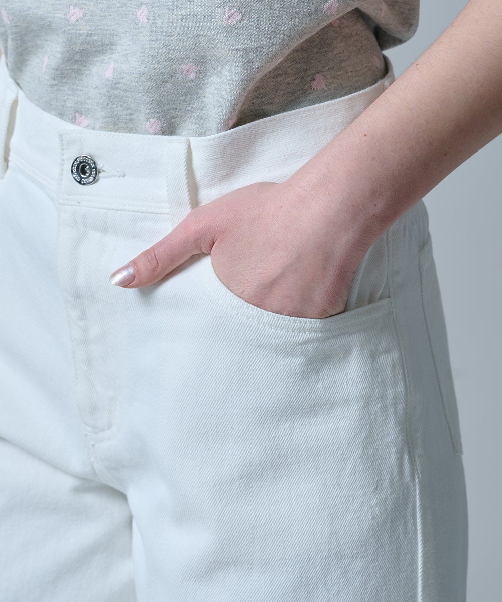DSC / 12oz ワイドホワイトデニムパンツ BOTTOMS Night STORE | ダブル