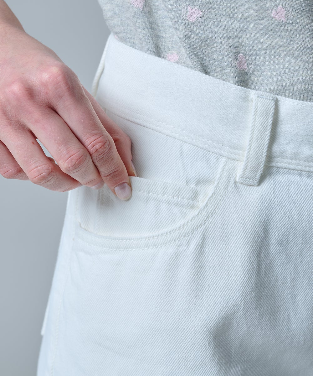 DSC / 12oz ワイドホワイトデニムパンツ BOTTOMS Night STORE | ダブル