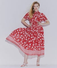 DSC / フラワーシフォンプリーツワンピース DRESS Night STORE 
