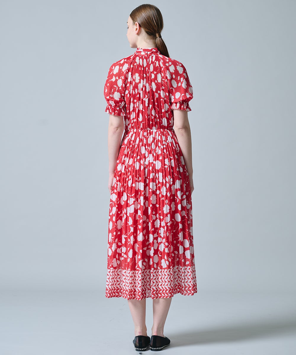 DSC / フラワーシフォンプリーツワンピース DRESS Night STORE
