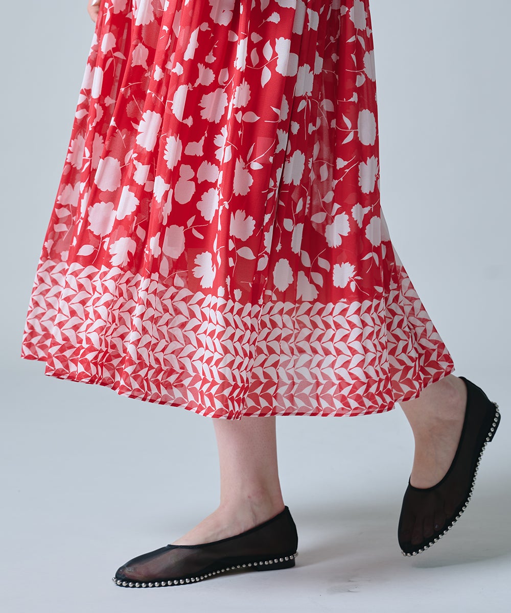 DSC / フラワーシフォンプリーツワンピース DRESS Night STORE DSC / フラワーシフォンプリーツワンピース DRESS Night STORE