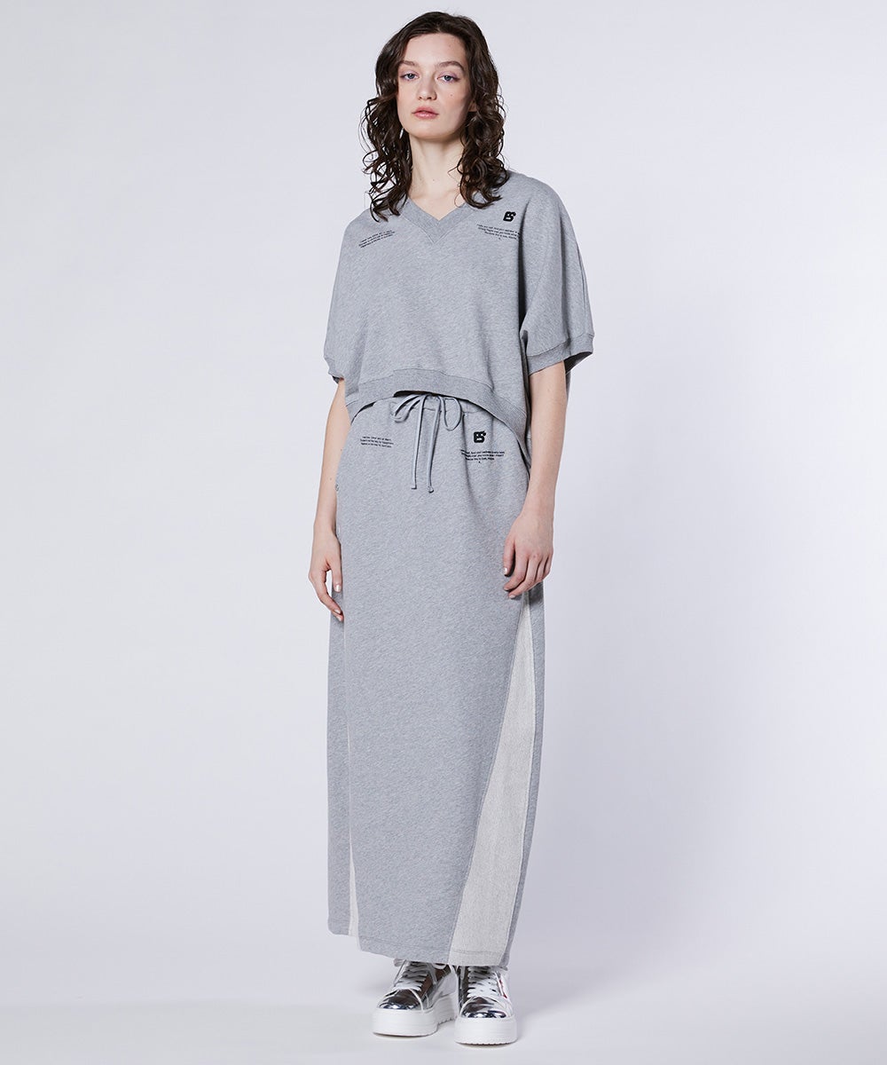 ESSENTIAL / 裏毛Vネックドルマンスリーブトップス TOPS Night STORE