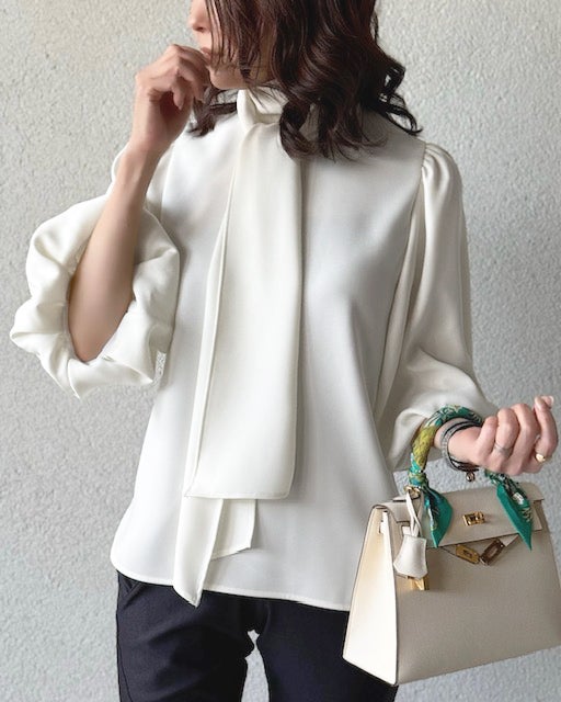 DOUBLE STANDARD CLOTHINGパフショルダーリブニットタグ付き DOUBLE STANDARD CLOTHING（ダブルスタンダードクロージング） DOUBLE
