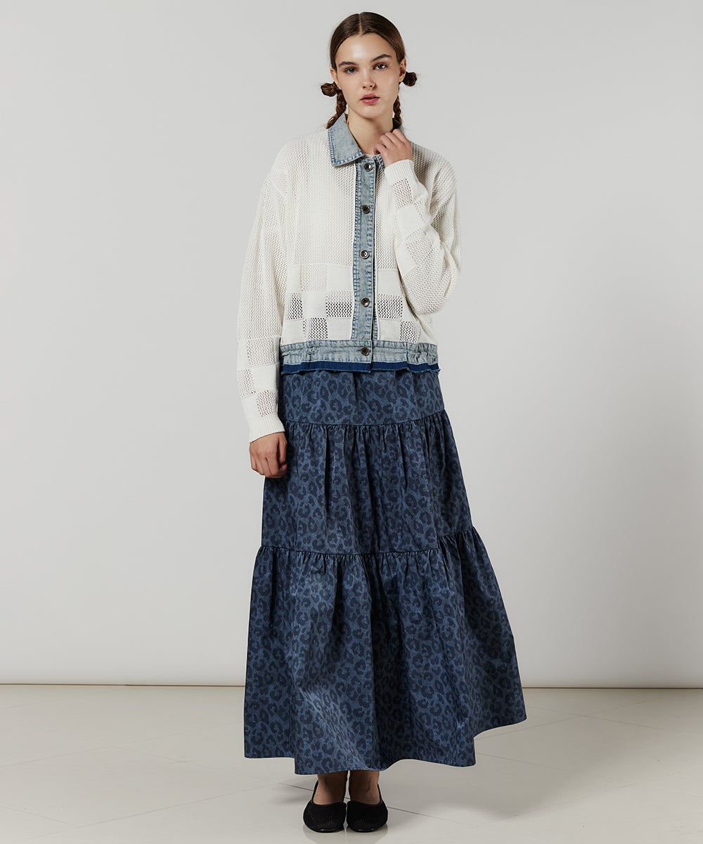 DSC / ドッキングニットカーディガン TOPS Night STORE | ダブル