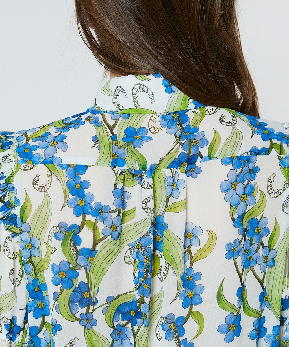 Sov. / フラワーシフォンブラウス TOPS Night STORE | ダブル