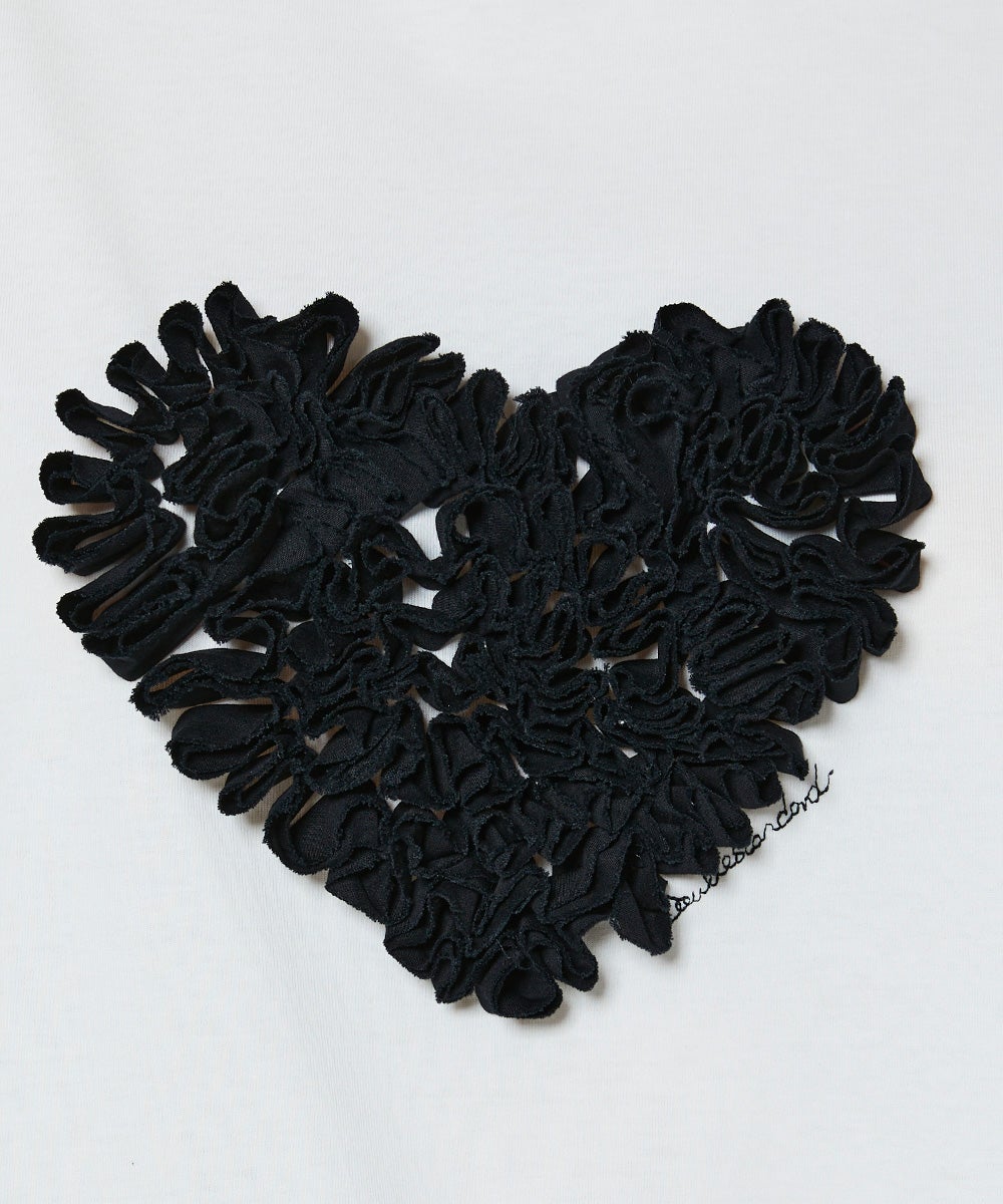 DSC / ハートフリル刺繍コットンTシャツ（WEB限定） TOPS Night STORE