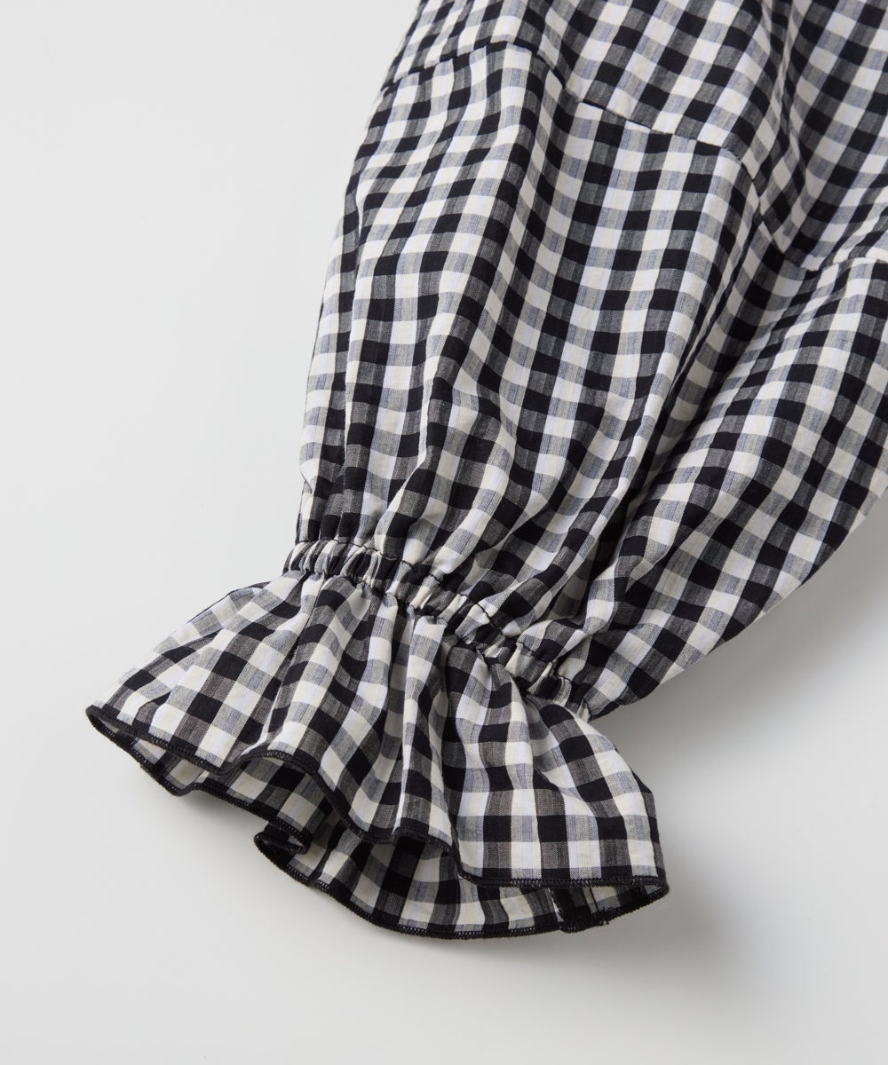 DSC / ギンガムチェックオフショルダーブラウス（WEB限定） TOPS Night