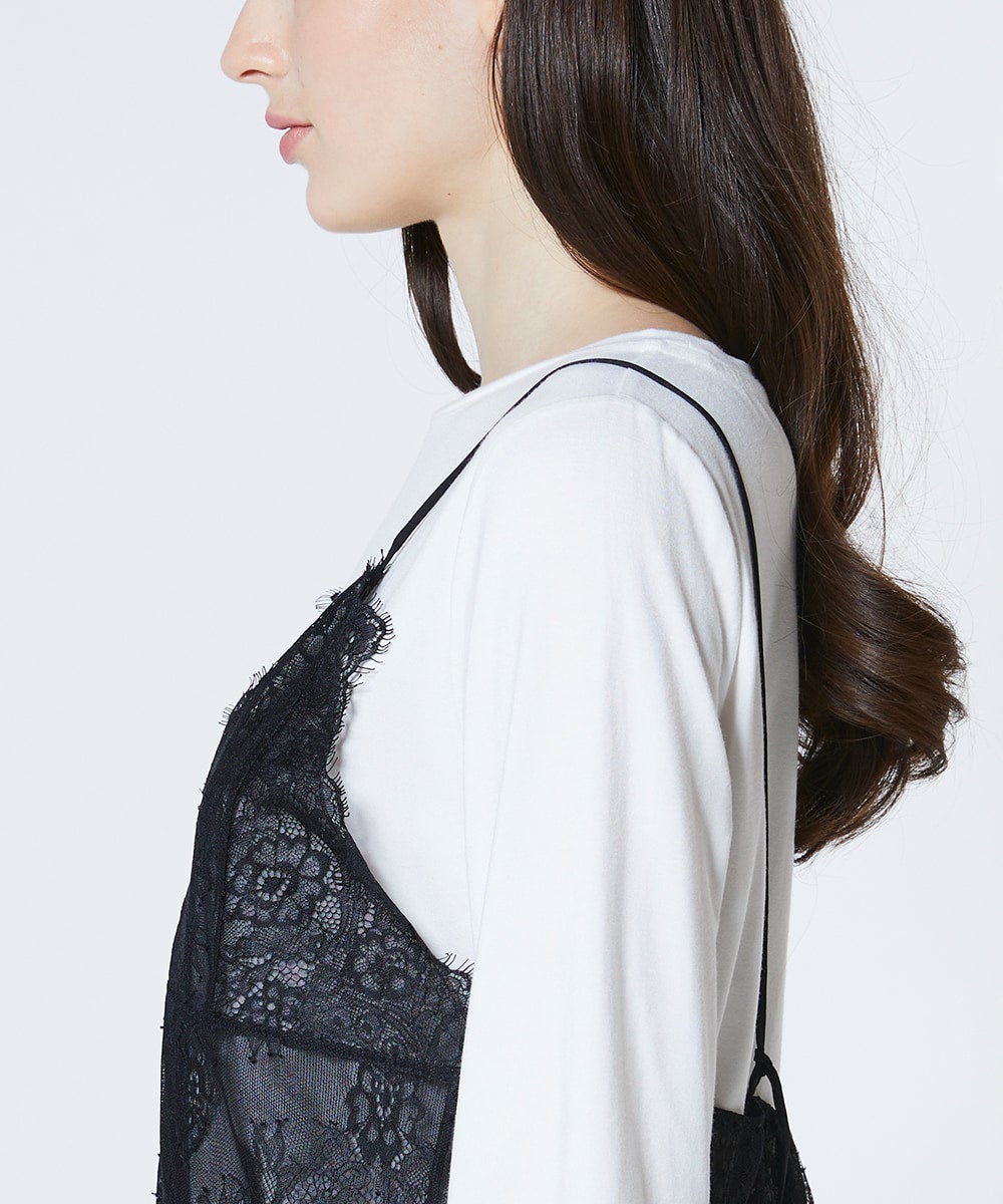 Sov. / チュールレースキャミソール×天竺Tシャツ TOPS Night STORE