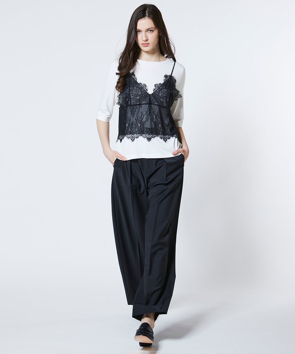 Sov. / チュールレースキャミソール×天竺Tシャツ TOPS Night STORE