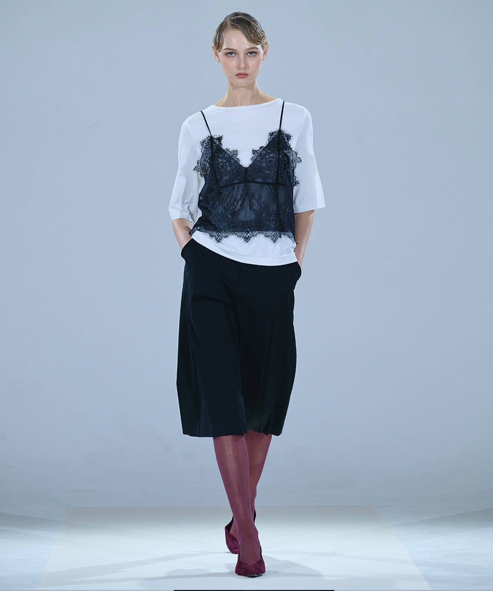 Sov. / チュールレースキャミソール×天竺Tシャツ TOPS Night STORE