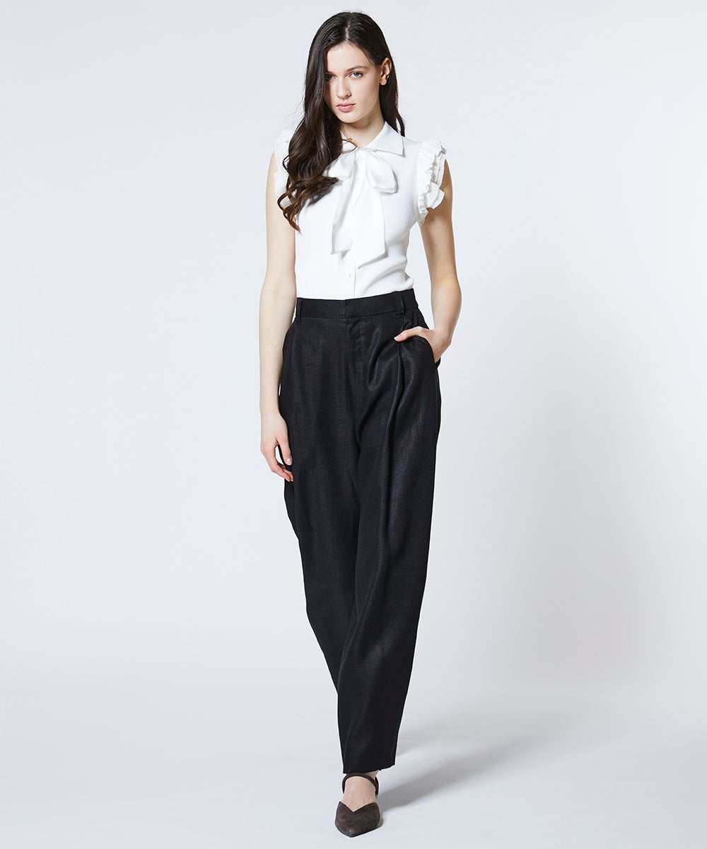 Sov. / リネンフロントタックボリュームパンツ BOTTOMS Night STORE
