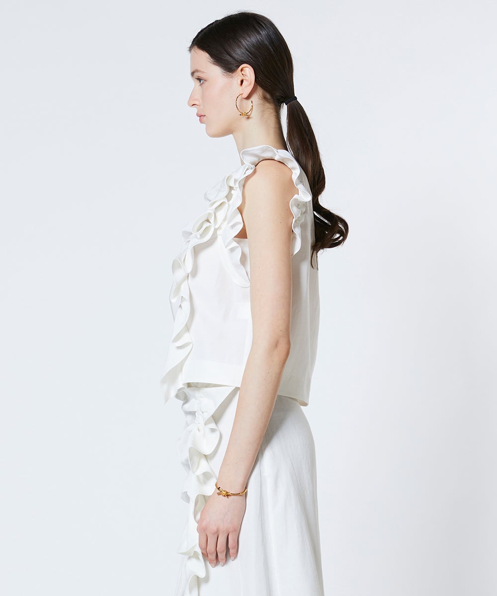 Sov. / アシンメトリーボリュームフリルブラウス TOPS Night STORE
