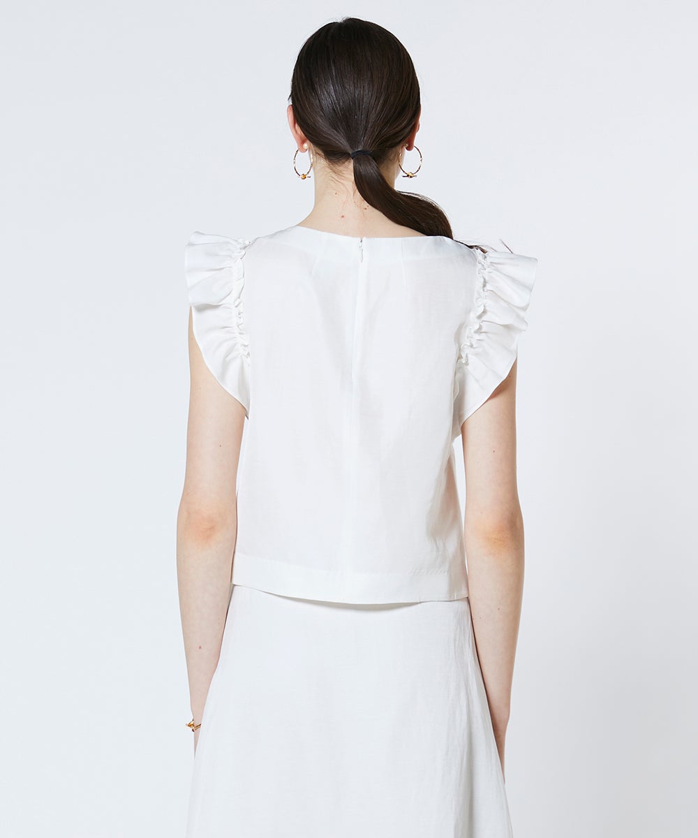 Sov. / アシンメトリーボリュームフリルブラウス TOPS Night STORE