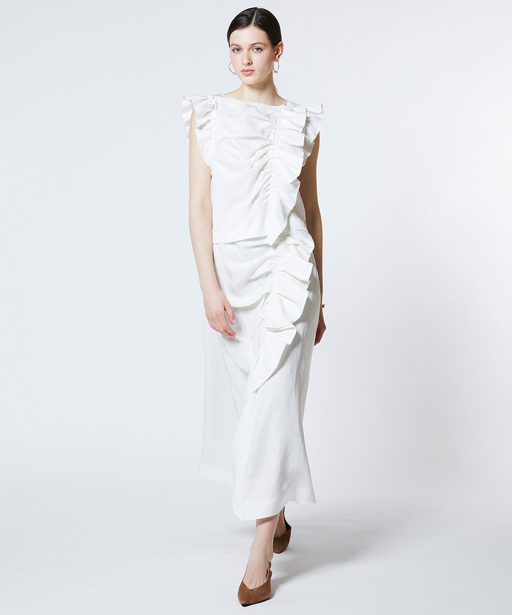 Sov. / アシンメトリーボリュームフリルブラウス TOPS Night STORE
