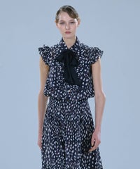Sov. / ドットシフォンフリルボウタイブラウス TOPS Night STORE 