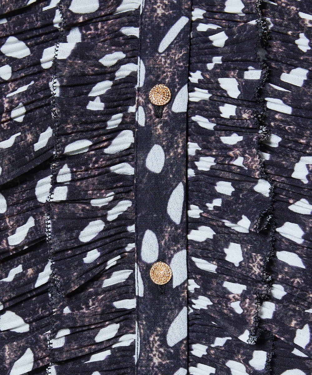 Sov. / ドットシフォンフリルボウタイブラウス(予約) TOPS Night STORE
