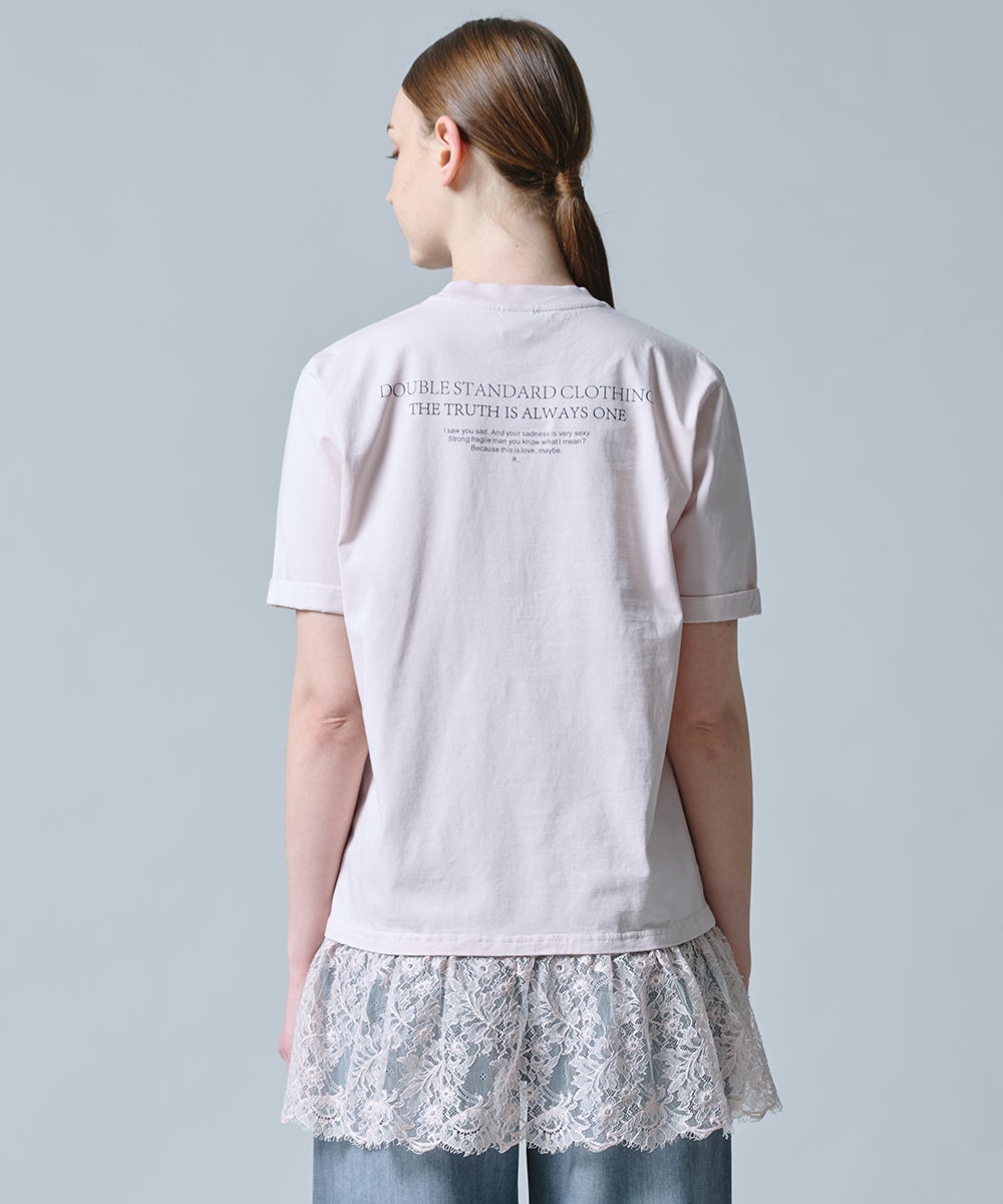 DSC / 天竺ドッキングレースTシャツ TOPS Night STORE | ダブル