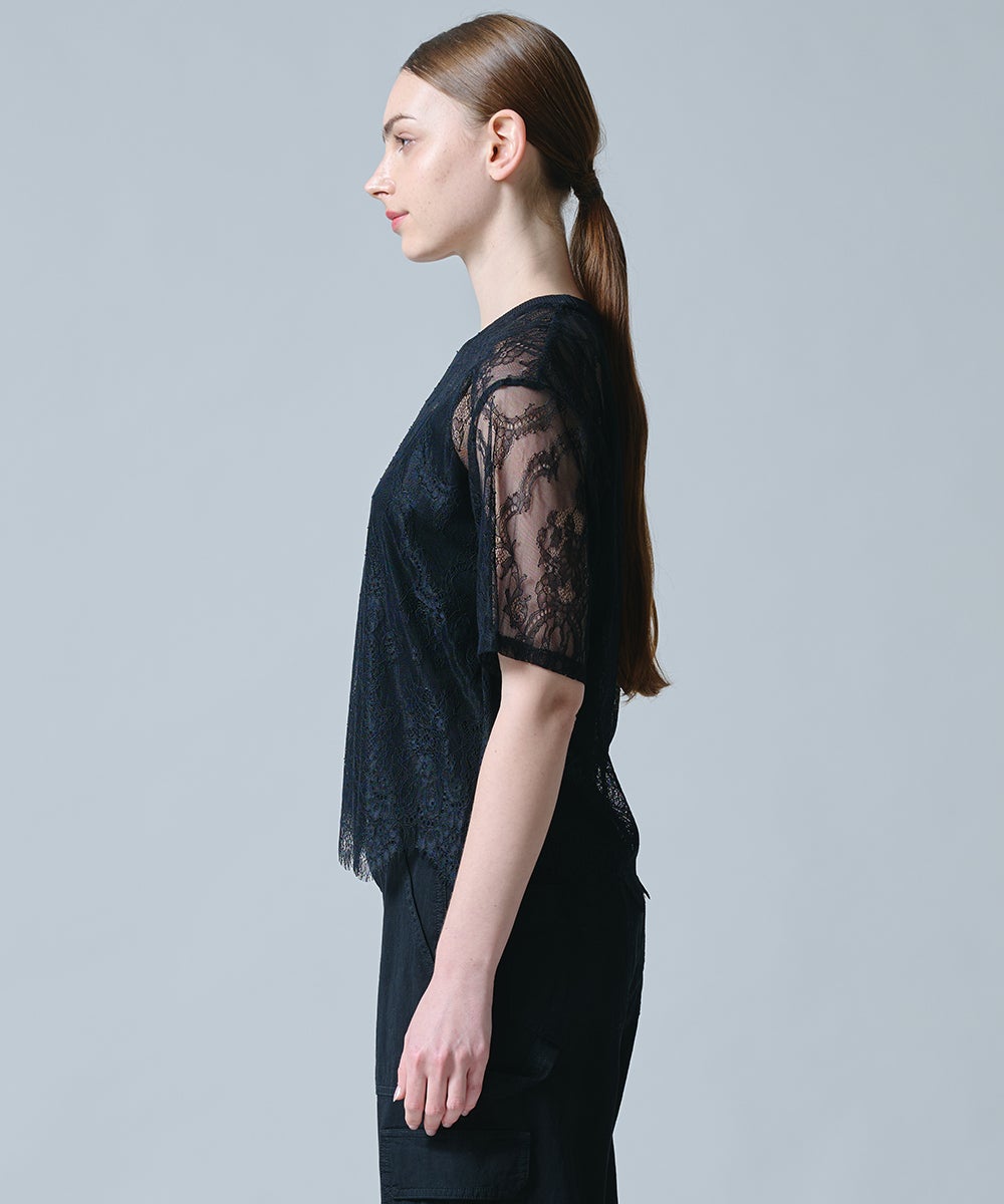 DSC / パネル柄レーストップス TOPS Night STORE | ダブルスタンダード