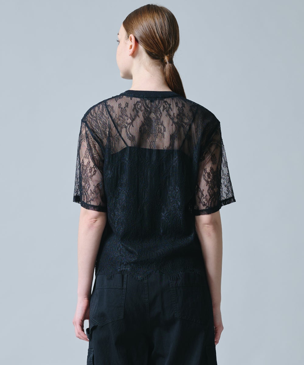 DSC / パネル柄レーストップス TOPS Night STORE | ダブルスタンダード