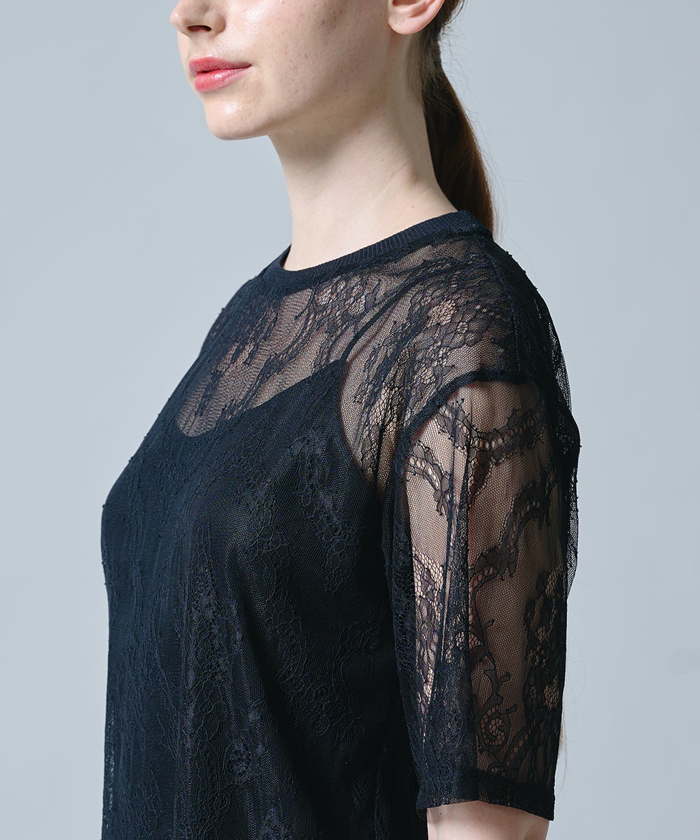 Taottao レーストップ DSC / パネル柄レーストップス TOPS Night STORE | ダブルスタンダード