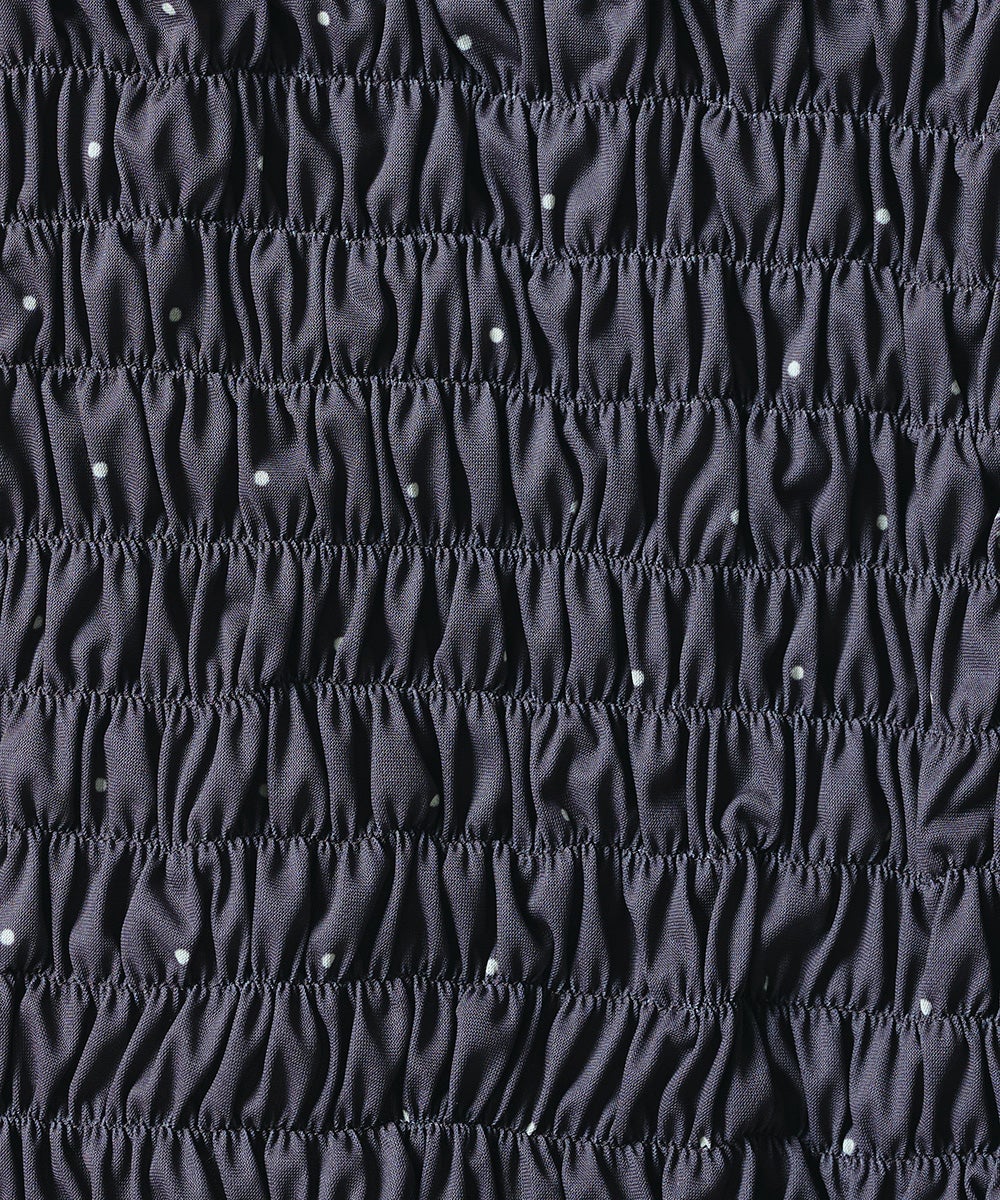 DSC / ウェーブロンドットシャーリングブラウス TOPS Night STORE
