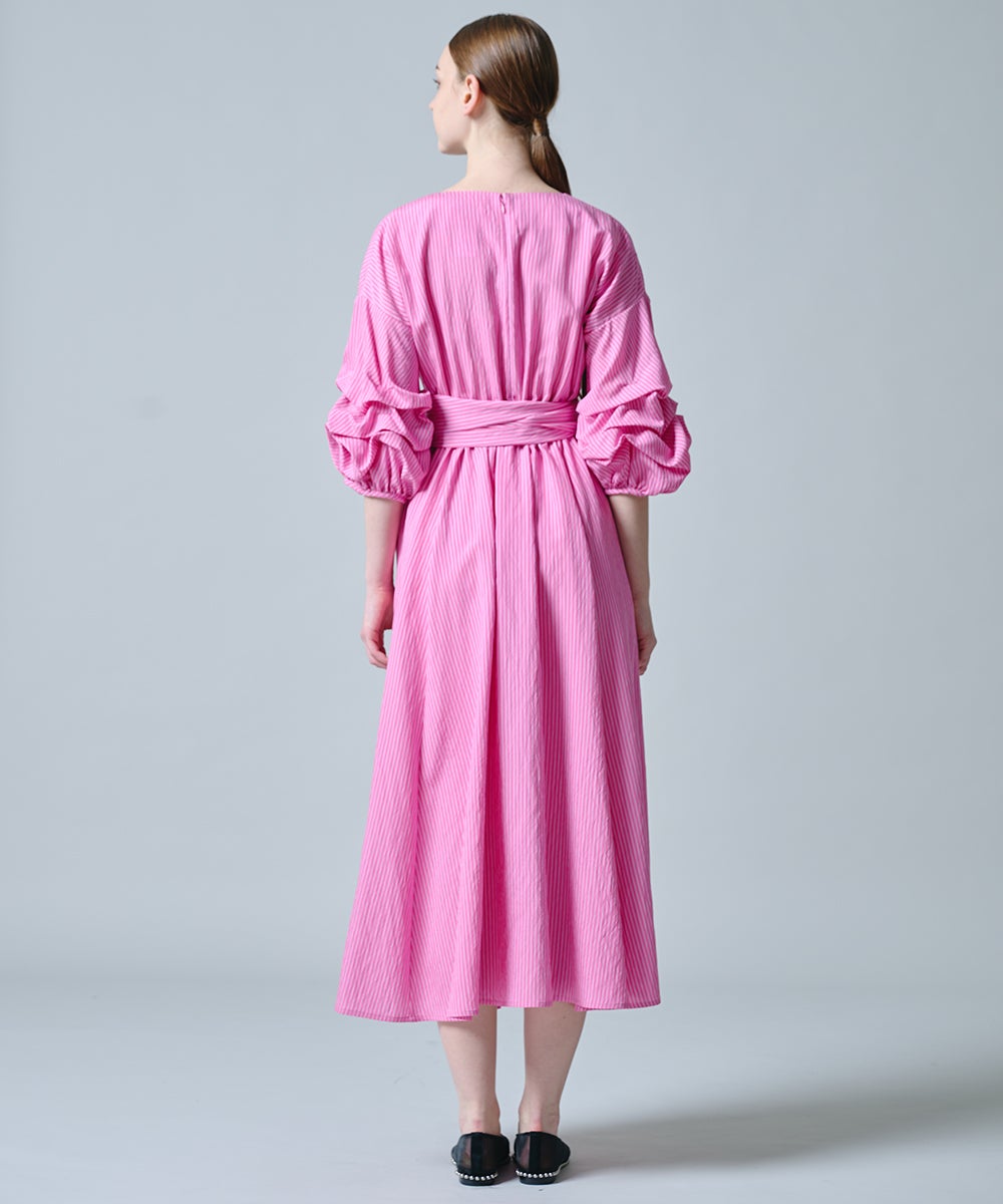 POINT 10%】DSC / カシュクールボリュームスリーブワンピース DRESS