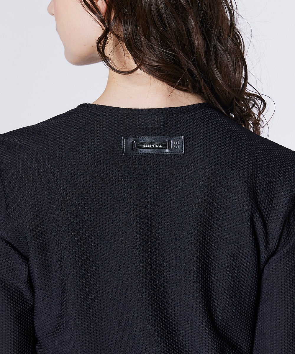ESSENTIAL / メッシュトリコット ジッパートップス TOPS Night STORE