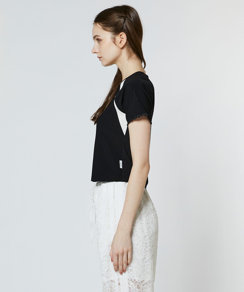 ESSENTIAL / トリコットフリルトップス TOPS Night STORE | ダブル