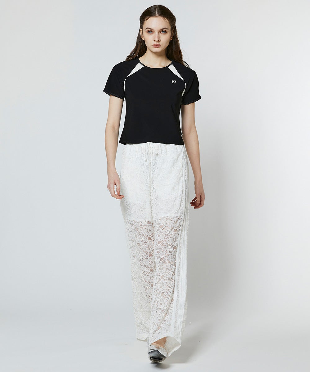 ESSENTIAL / トリコットフリルトップス TOPS Night STORE | ダブル