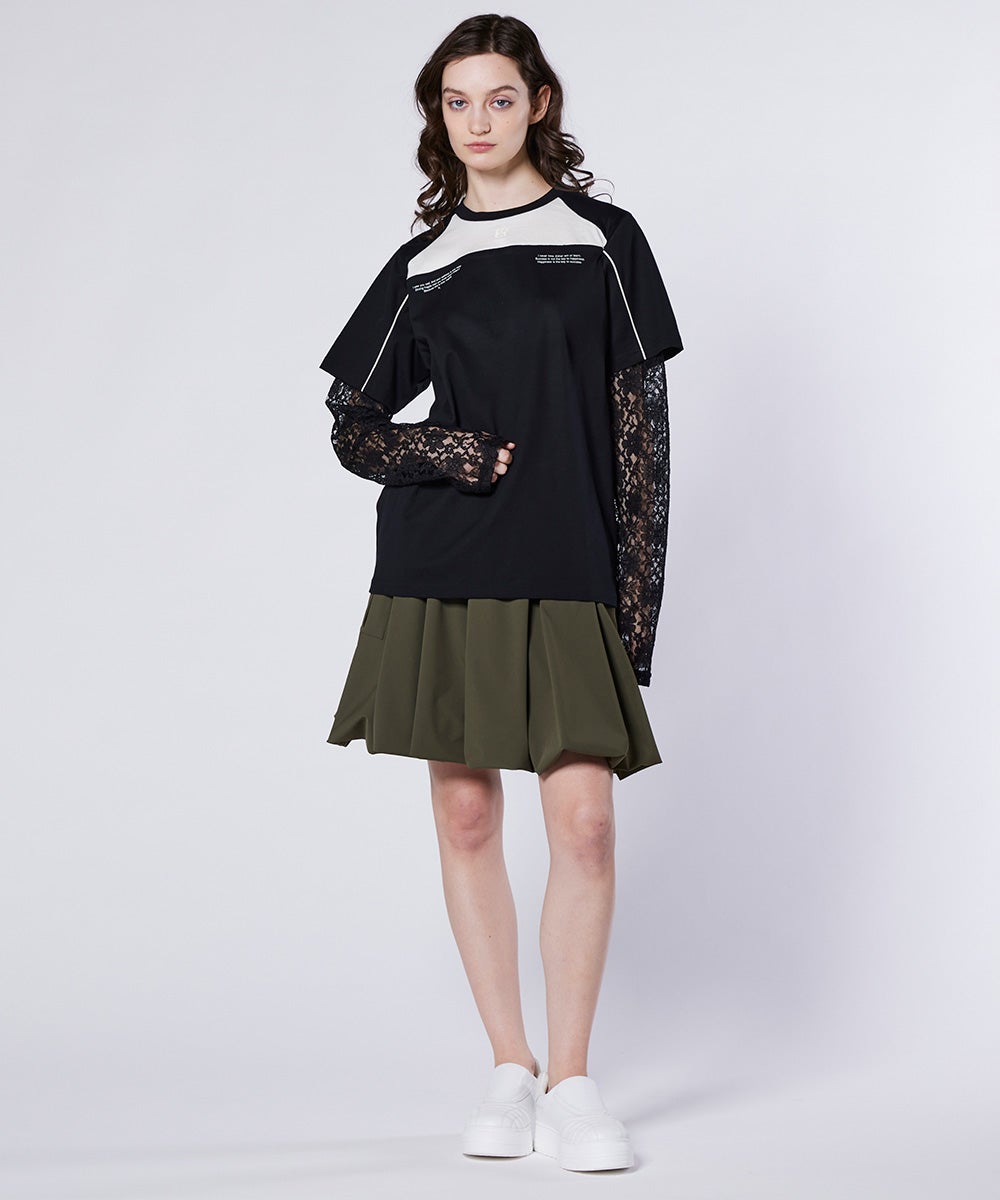 ESSENTIAL / フラワーレースレイヤードトップス TOPS Night STORE