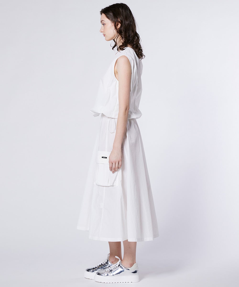 ESSENTIAL / ストレッチタフタ レイヤードワンピース DRESS Night