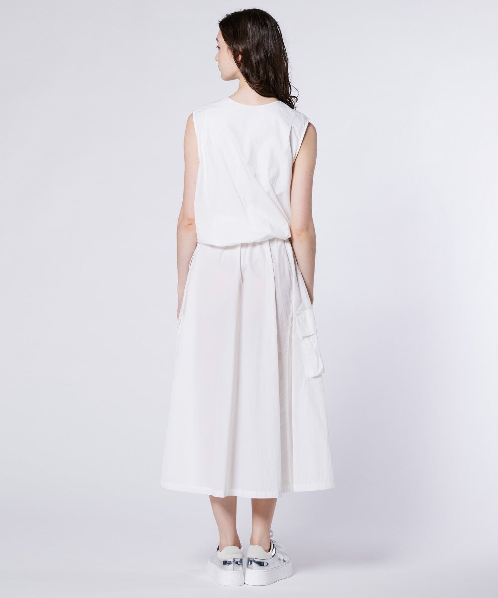 ESSENTIAL / ストレッチタフタ レイヤードワンピース DRESS Night