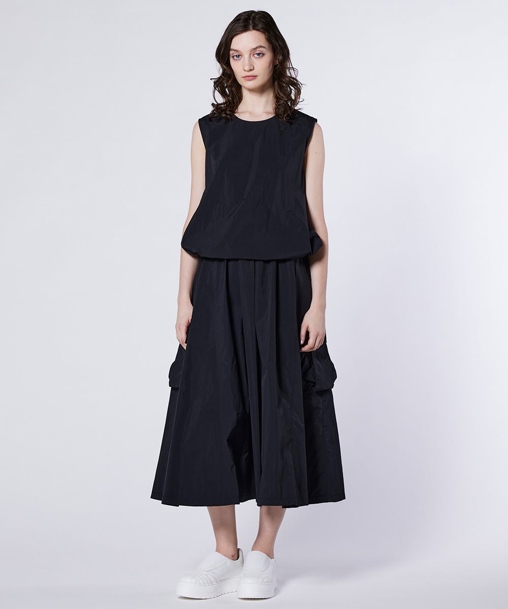 美品★DOUBLE STANDARD CLOTHING★ ストレッチ ワンピース ESSENTIAL / ストレッチタフタ レイヤードワンピース DRESS Night