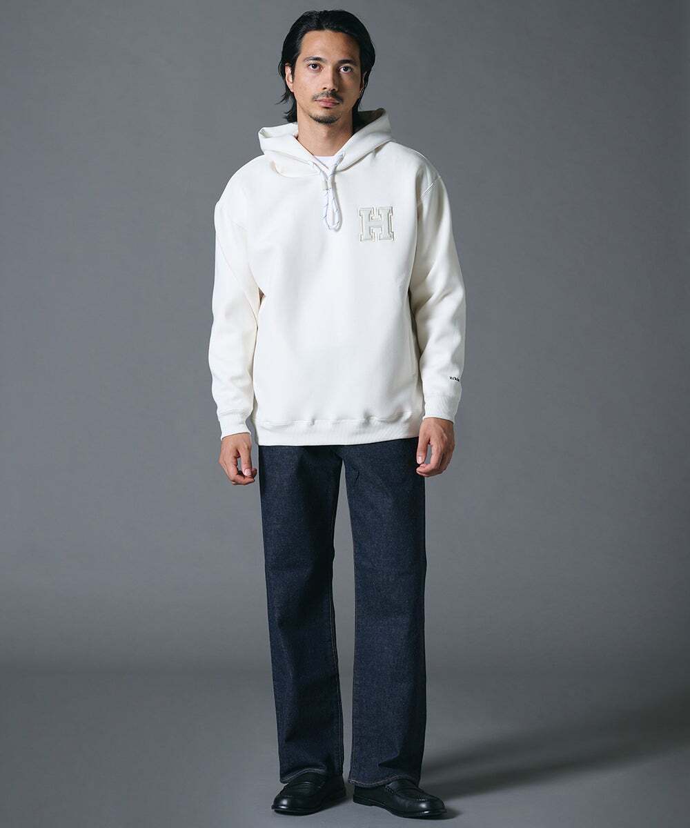 D/him H刺繍立体ロゴダンボールニットパーカー TOPS Night STORE