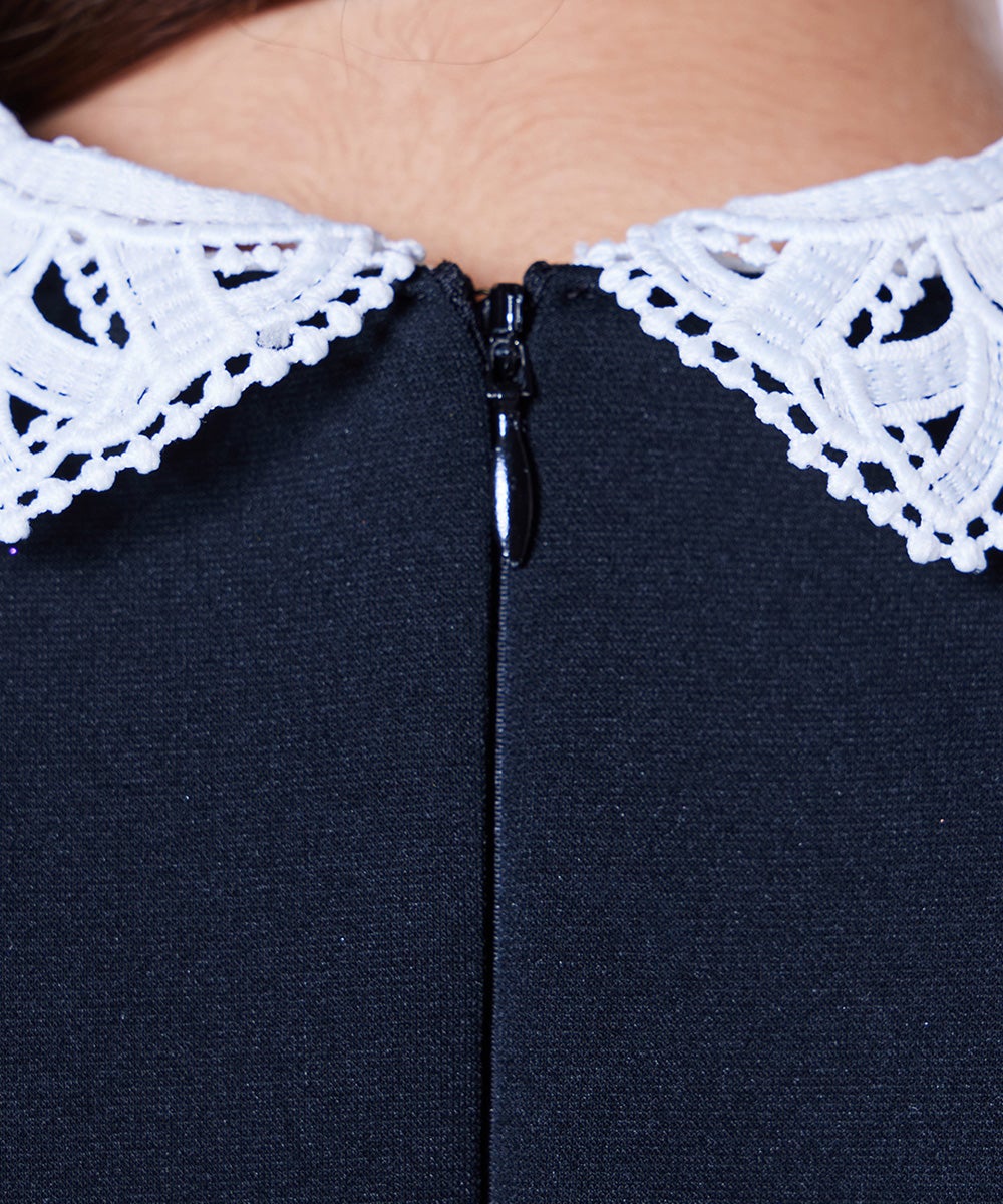 Sov. /レース襟 プリーツミニワンピース(WEB限定) DRESS Night STORE