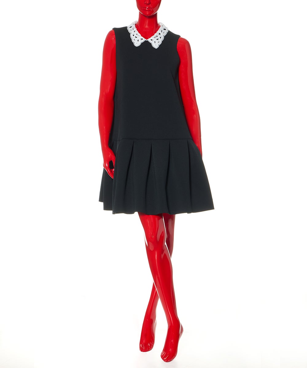 Sov. /レース襟 プリーツミニワンピース(WEB限定) DRESS Night STORE