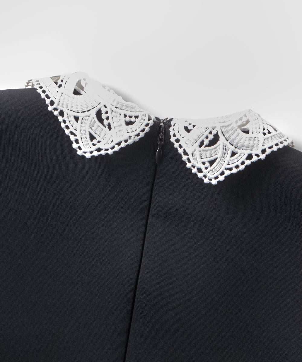 Sov. /レース襟 プリーツミニワンピース(WEB限定) DRESS Night STORE