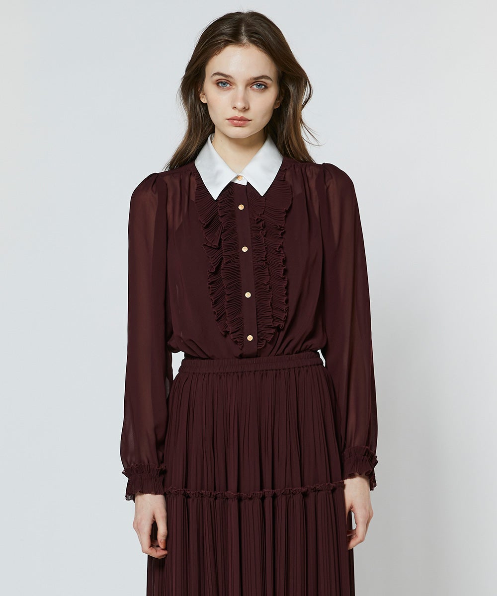 CORCOVADO / パウダーシフォン ボウタイブラウス TOPS Night STORE