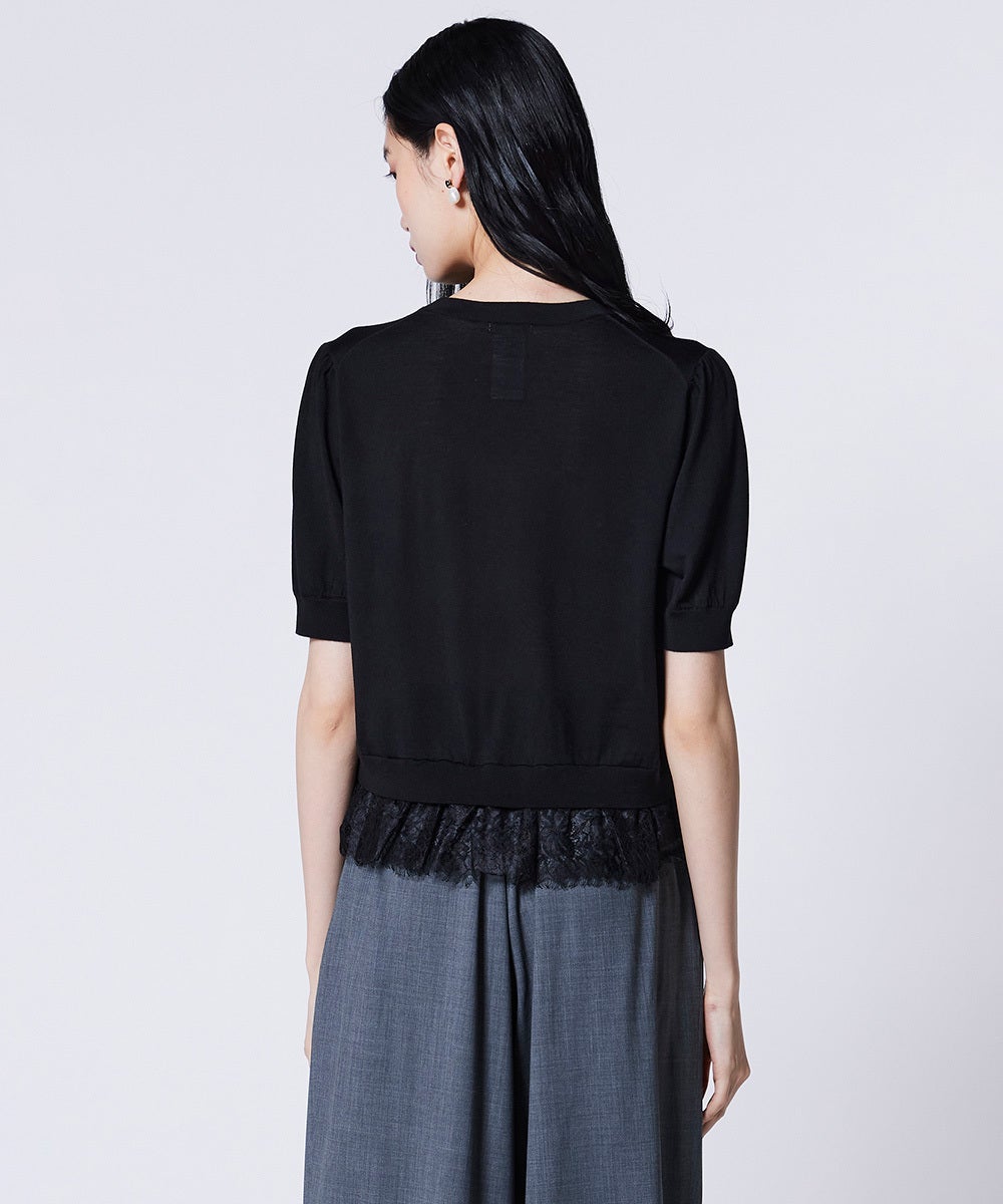 Sov. / レースドッキングウールニット TOPS Night STORE | ダブル