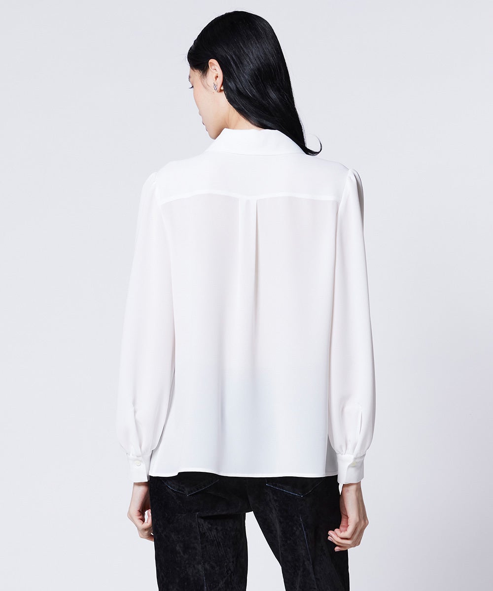 Sov. / カメリアリボン ジョーゼットブラウス TOPS Night STORE