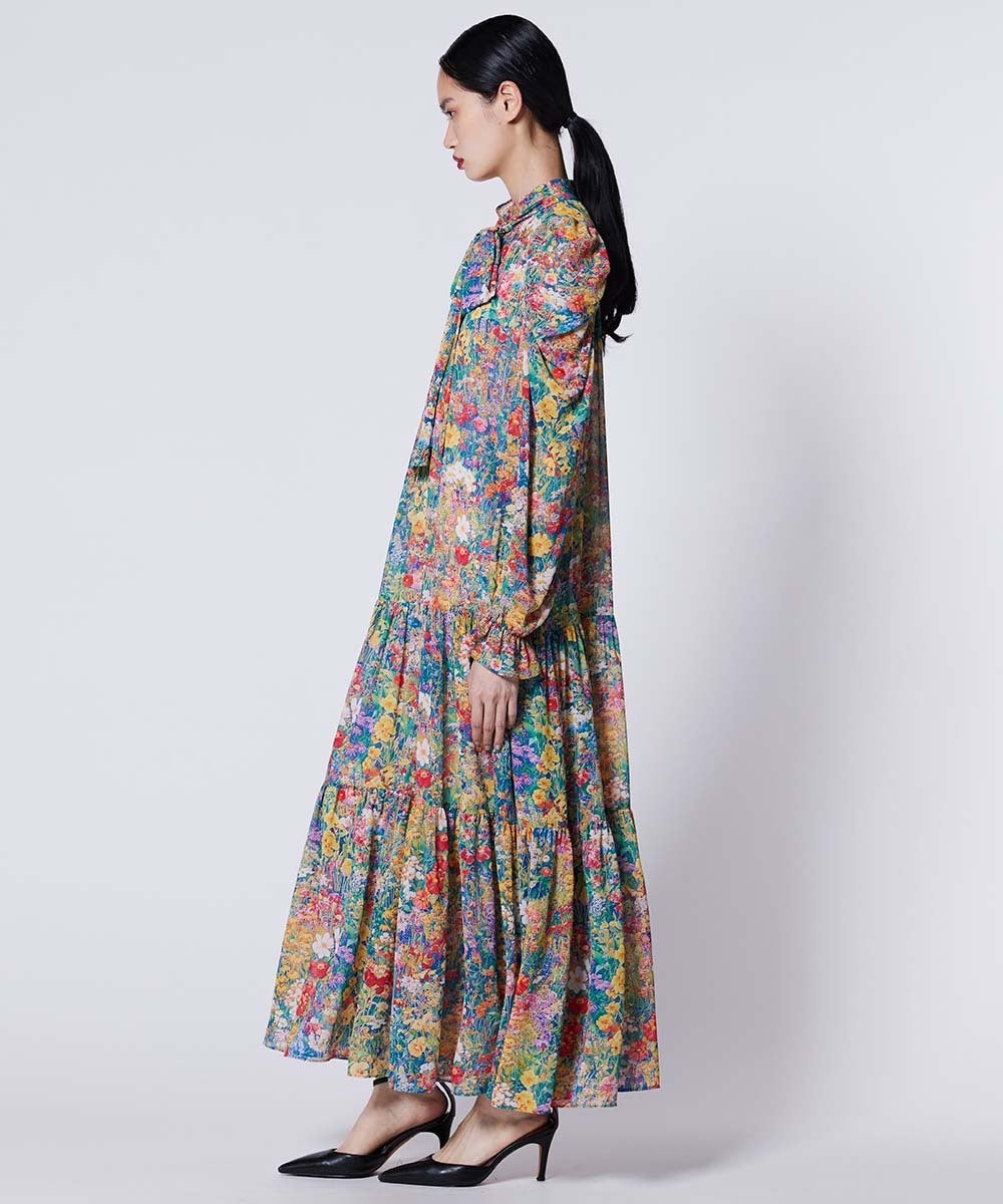 Sov. / フラワープリント ティアードワンピース DRESS Night STORE